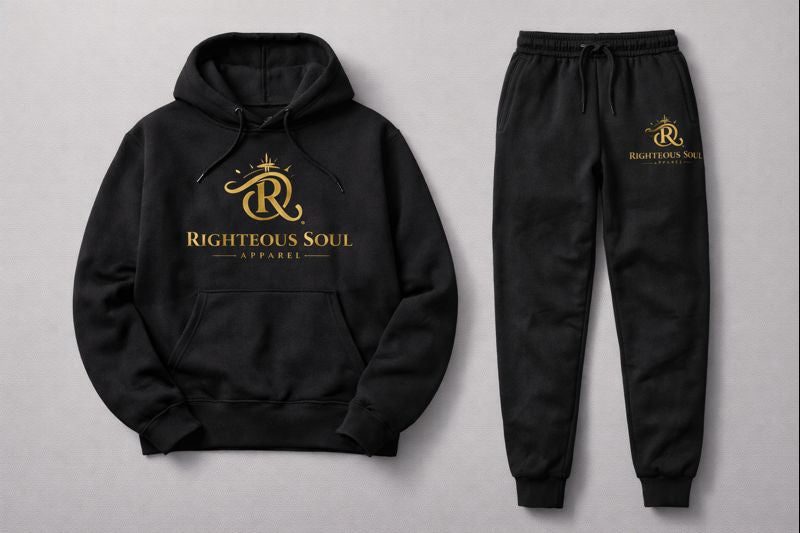 Righteous Soul classic sweat suit Black/gold