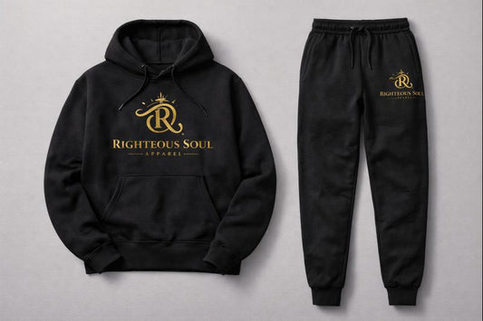 Righteous Soul classic sweat suit Black/gold