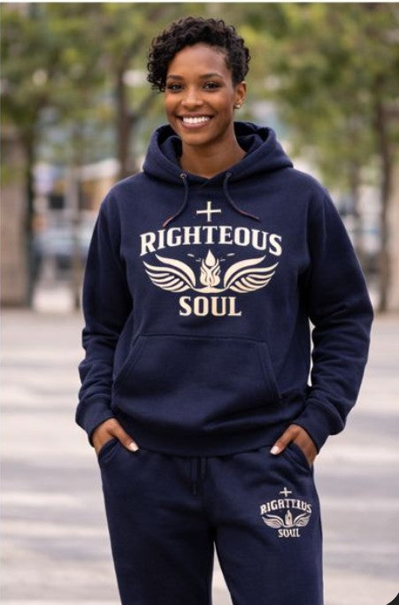 Righteous Soul Hoodie Navy Blue